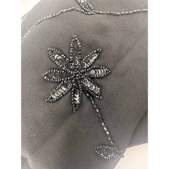 NWT: Dress Barn Scarf W Beaded Floral Design Throughout - Picture 1 of 5